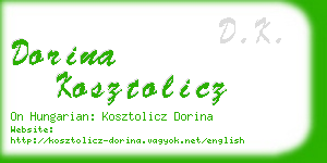 dorina kosztolicz business card